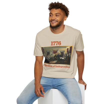 Declaration of Independence Light colors Unisex T-Shirt by theGreenDragonTavern.shop