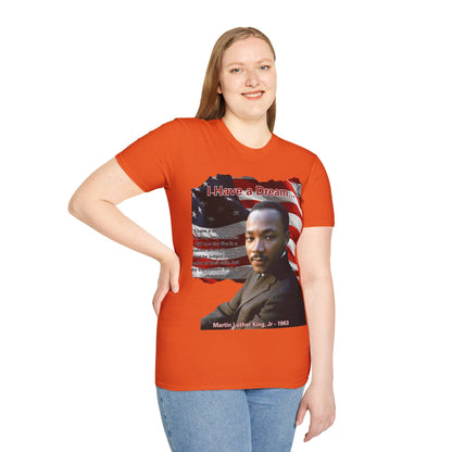 "I Have a Dream" MLKJr Light colors Unisex T-Shirt by theGreenDragonTavern.shop