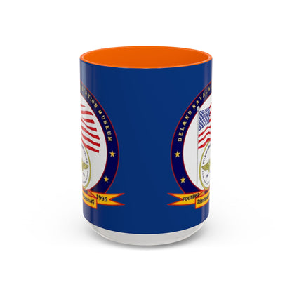DeLand Naval Air Station Museum Blue Accent Mug by theGreenDragonTavern.shop