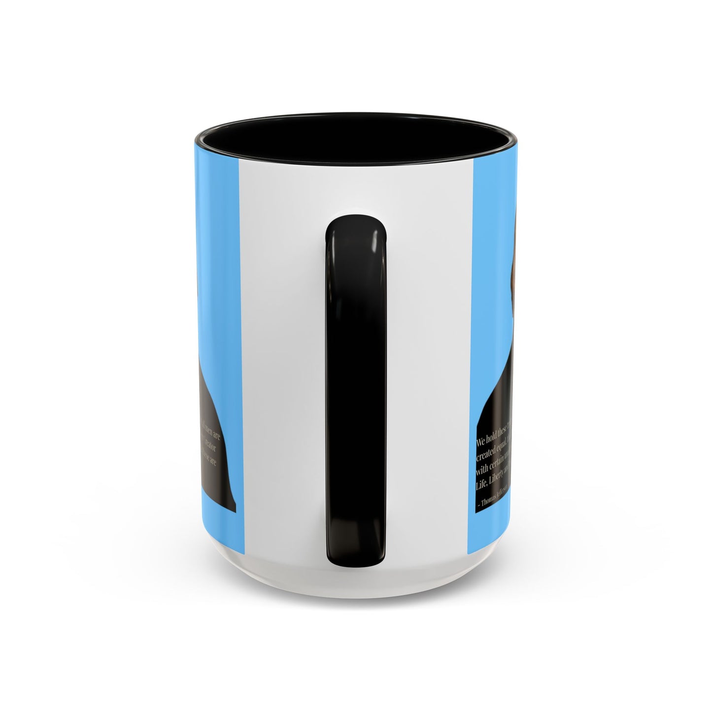 We hold these truths to be self-evident Light Blue Accent Mug by theGreenDragonTavern.shop