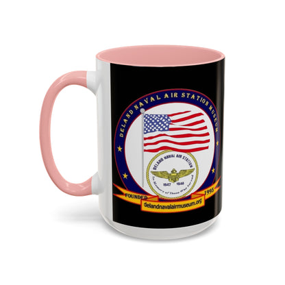 DeLand Naval Air Station Museum Black Accent Mug by theGreenDragonTavern.shop