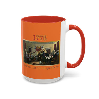 Declaration of Independence Orange Accent Mug by theGreenDragonTavern.shop