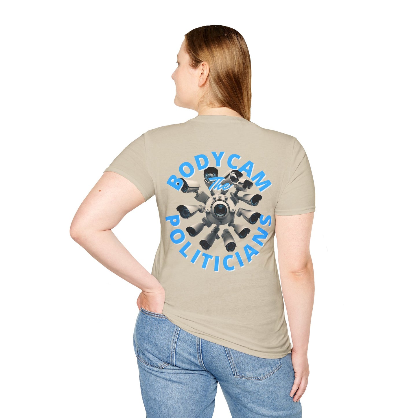 2-sided Bodycam the Politicians Cameras LTcolors Unisex T-Shirt by theGreenDragonTavern.shop