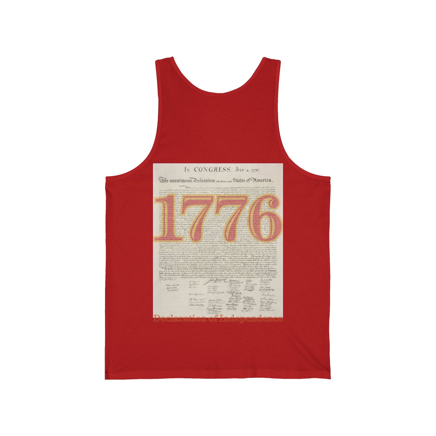 Declaration of Independence Unisex Jersey Tank Top by theGreenDragonTavern.shop