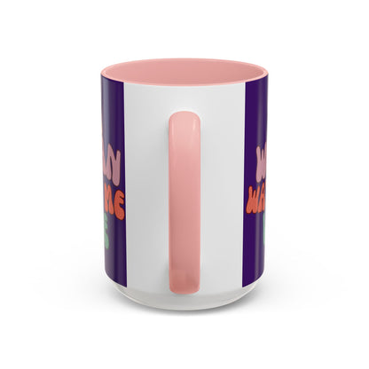 I Am Woman Watch Me Vote Dark Purple Accent Mug by theGreenDragonTavern.shop