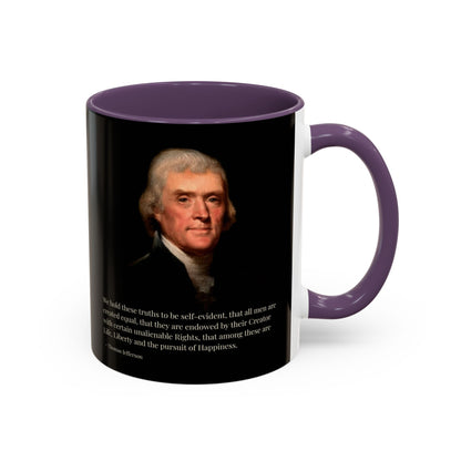 We hold these truths to be self-evident Black Accent Mug by theGreenDragonTavern.shop