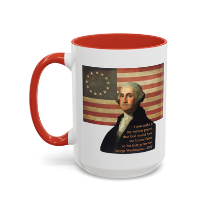 Washington's Earnest Prayer White Accent Mug by theGreenDragonTavern.shop