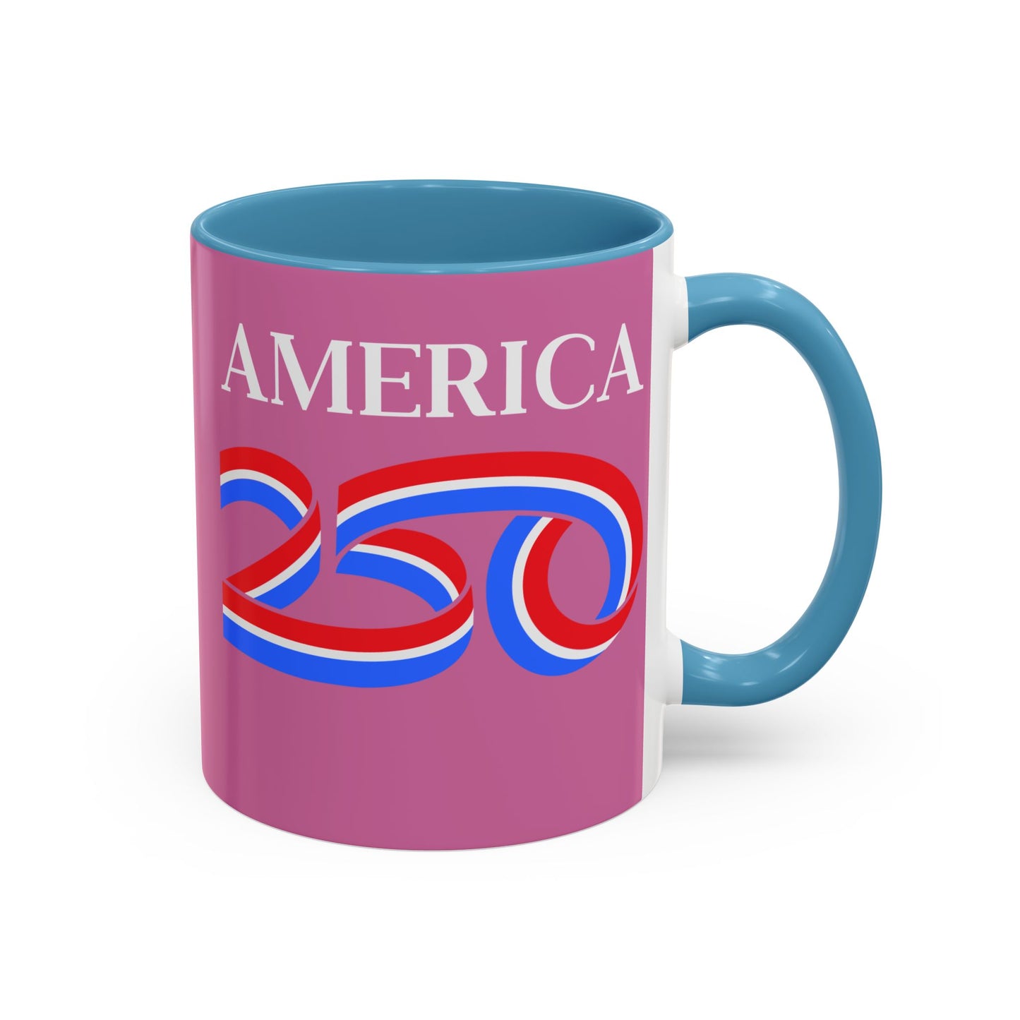 America 250 Pink Accent Mug by theGreenDragonTavern.shop