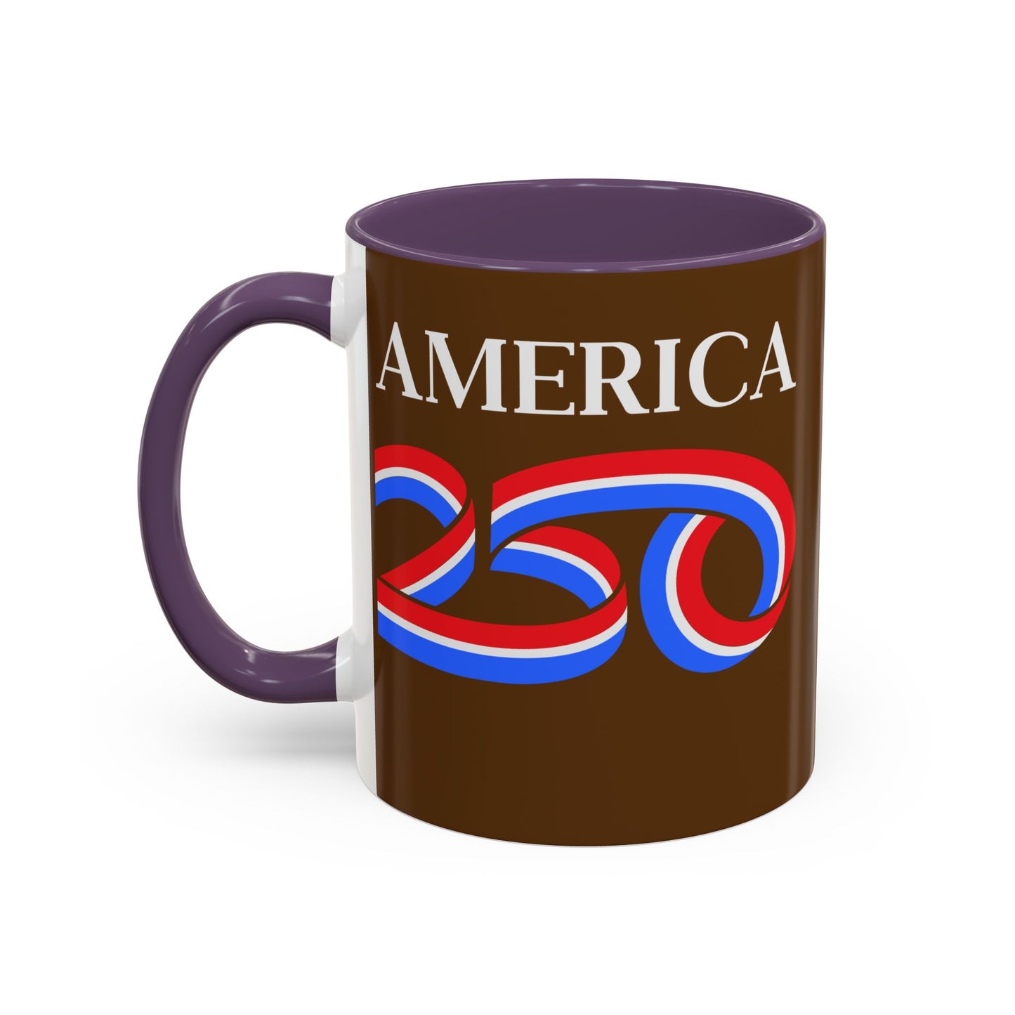 America 250 Brown Accent Mug by theGreenDragonTavern.shop