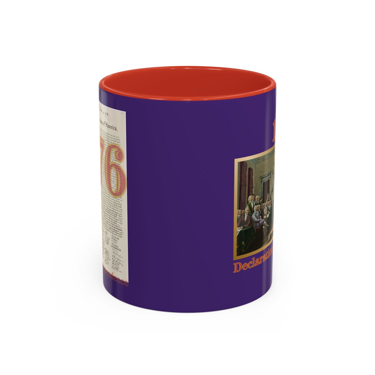 Declaration of Independence Dark Purple Accent Mug by theGreenDragonTavern.shop