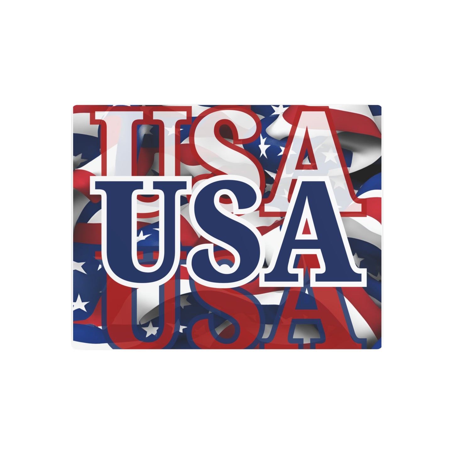 USA! USA! USA Blue Center Metal Art Sign by theGreenDragonTavern.shop