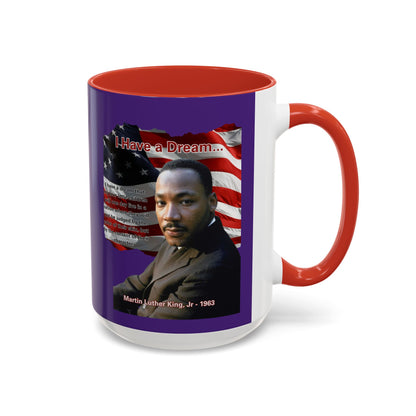 "I Have a Dream" MLKJr Purple Accent Mug by theGreenDragonTavern.shop