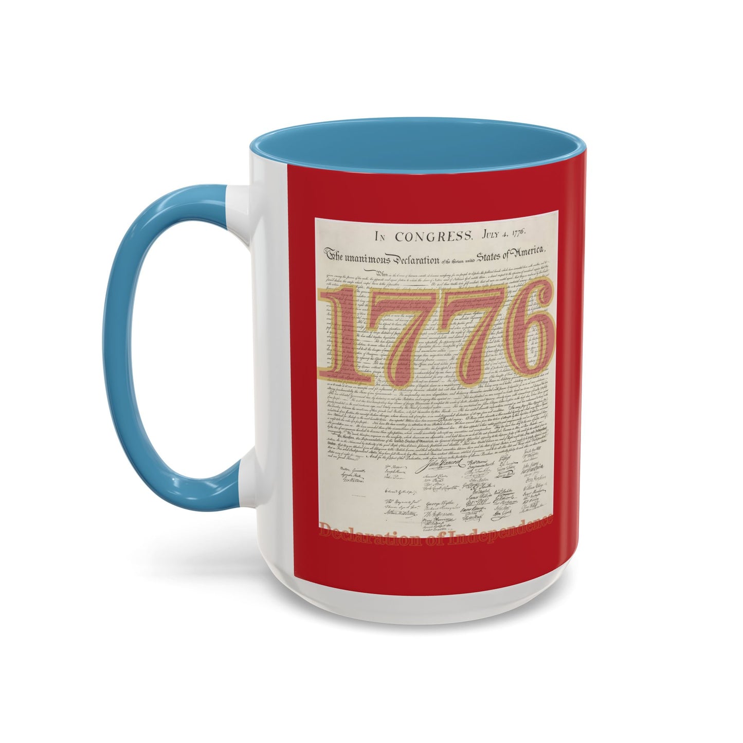 Declaration of Independence Red Accent Mug by theGreenDragonTavern.shop