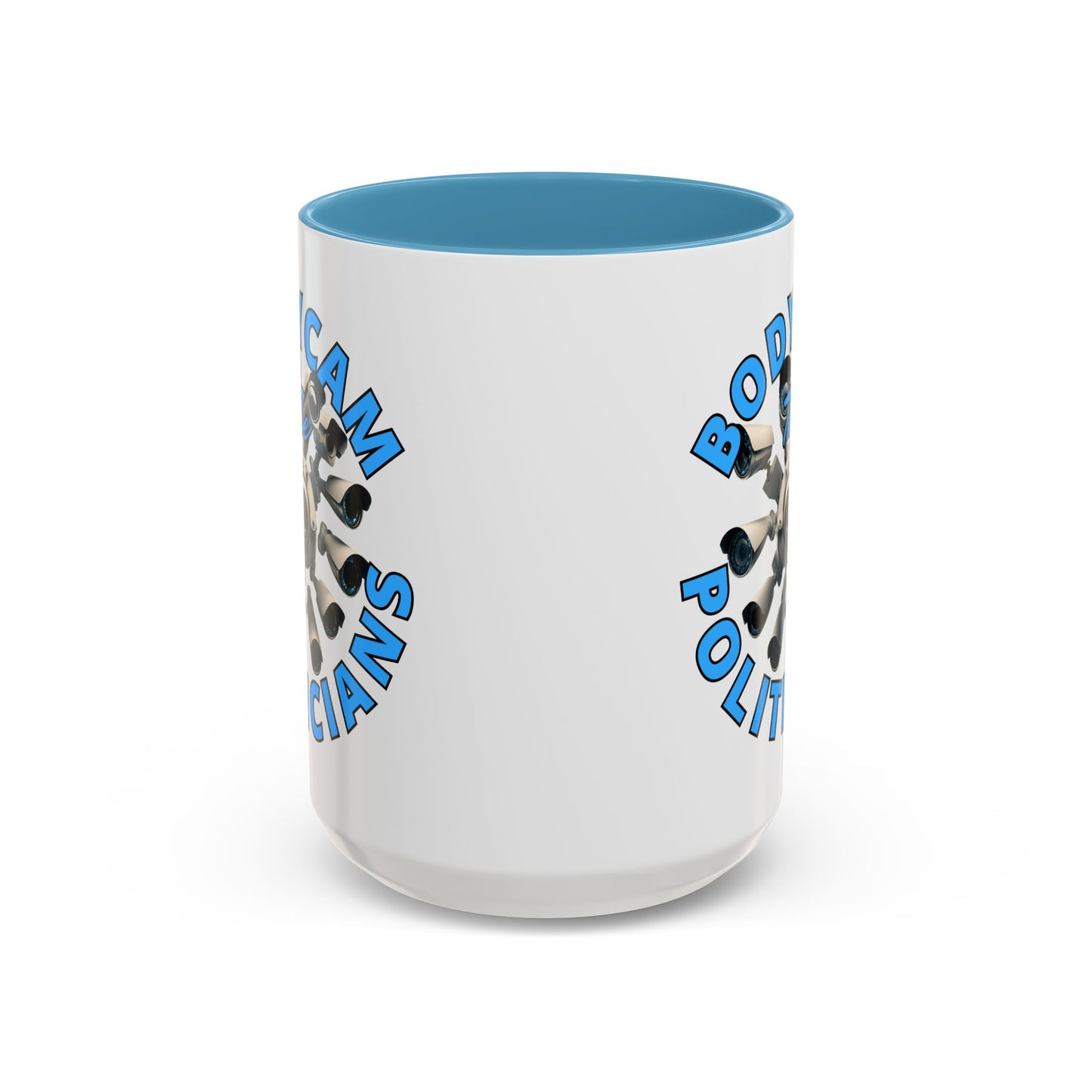 Bodycam the Politicians Cameras White Accent Mug by theGreenDragonTavern.shop