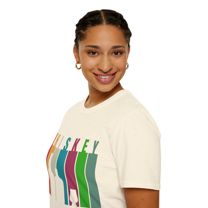 Whiskey spelled with an 'e' Light colors Unisex T-Shirt by theGreenDragonTavern.shop