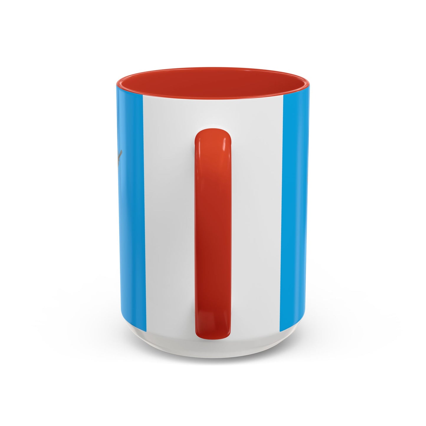 Hula Girl Packin' Heat Light Blue Accent Mug by theGreenDragonTavern.shop