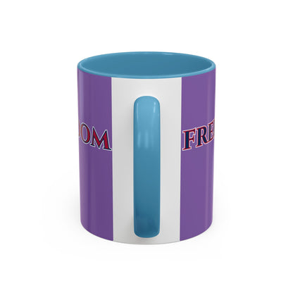 Freedom, Light Purple Accent Mug by theGreenDragonTavern.shop