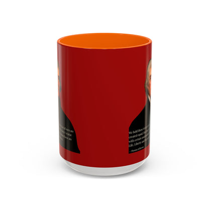 We hold these truths to be self-evident Red Accent Mug by theGreenDragonTavern.shop