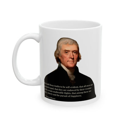 We hold these truths to be self-evident White Mug by theGreenDragonTavern.shop