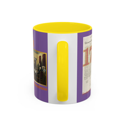Declaration of Independence Light Purple Accent Mug by theGreenDragonTavern.shop