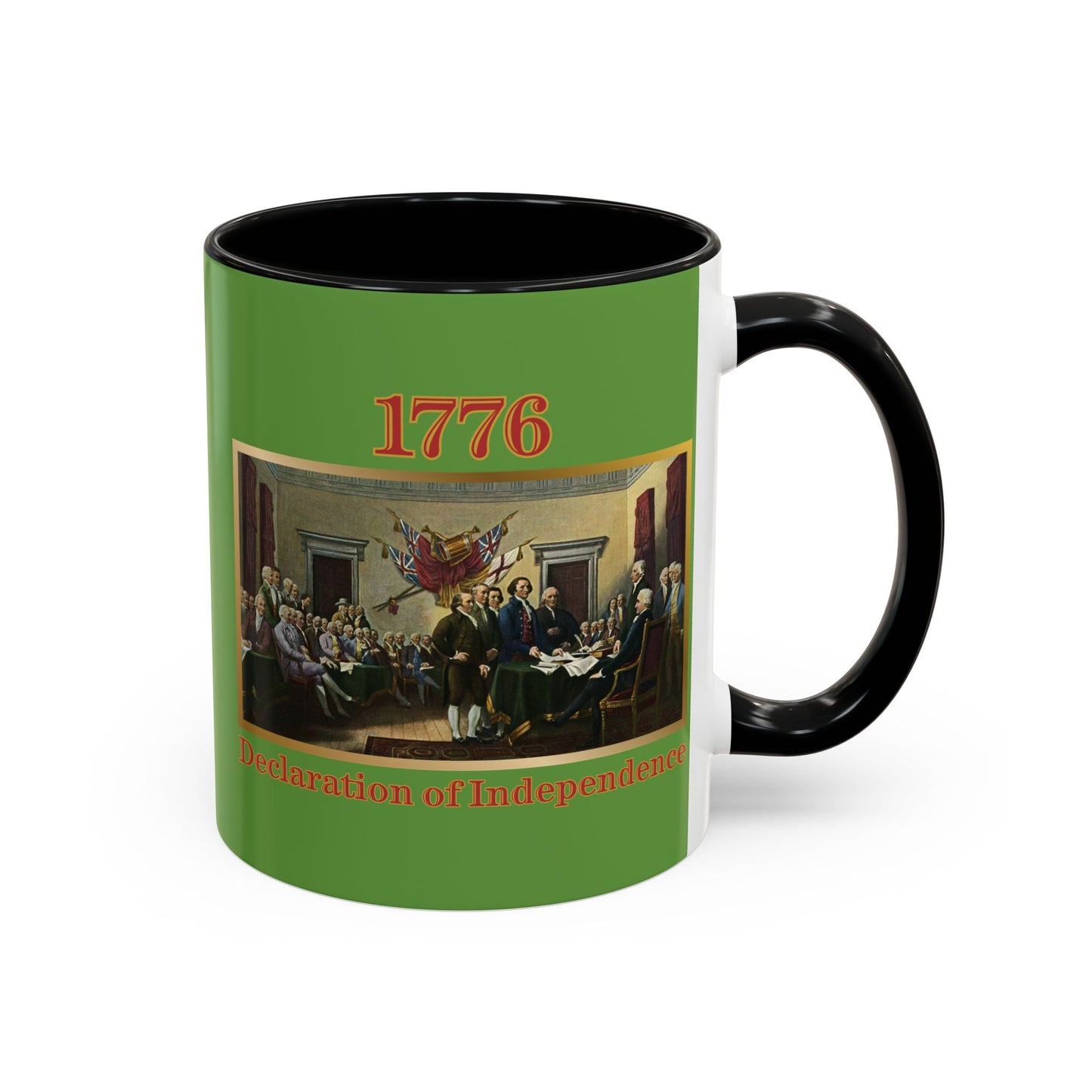 Declaration of Independence Green Accent Mug by theGreenDragonTavern.shop