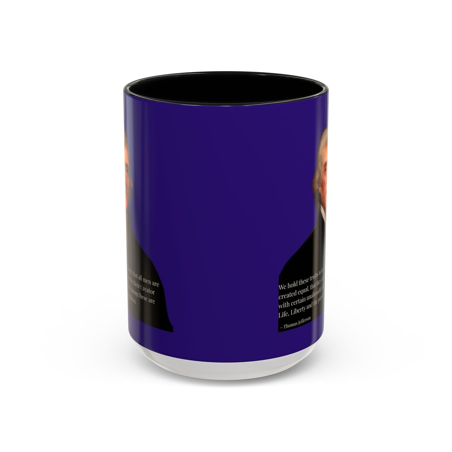 We hold these truths to be self-evident Dark Purple Accent Mug by theGreenDragonTavern.shop