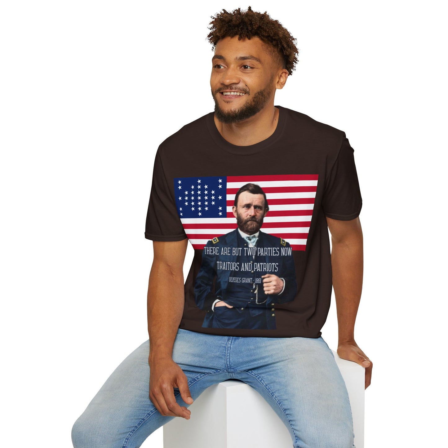 "Traitors and Patriots" Ulysses Grant Dark colors Unisex T-Shirt by theGreenDragonTavern.shop