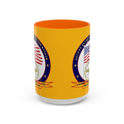 DeLand Naval Air Station Museum Yellow Accent Mug by theGreenDragonTavern.shop