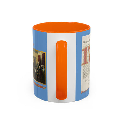 Declaration of Independence Light Blue Accent Mug by theGreenDragonTavern.shop