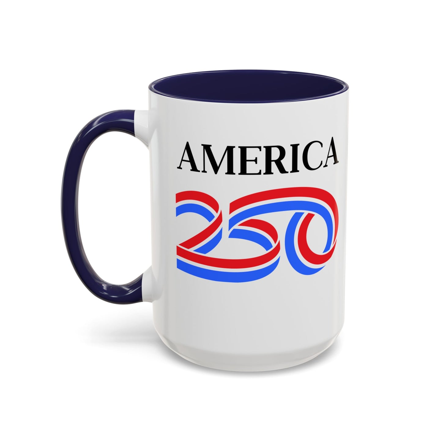 America 250 White Accent Mug by theGreenDragonTavern.shop