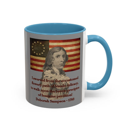 Deborah Sampson, America's Mulan Grey Accent Mug by theGreenDragonTavern.shop