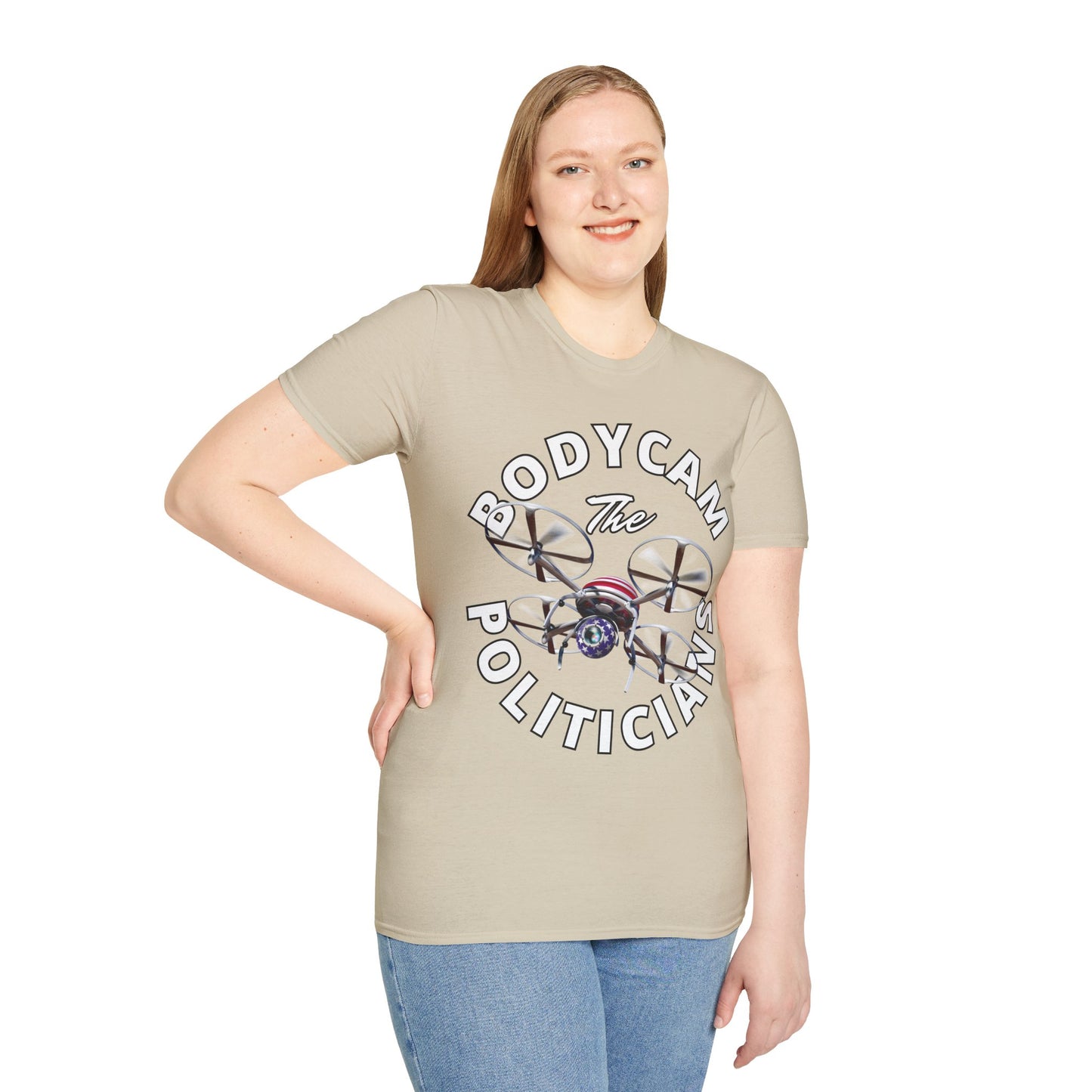 Bodycam the Politicians Drone Light colors Unisex T-Shirt by theGreenDragonTavern.shop