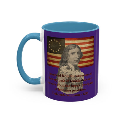 Deborah Sampson, America's Mulan Dark Purple Accent Mug by theGreenDragonTavern.shop
