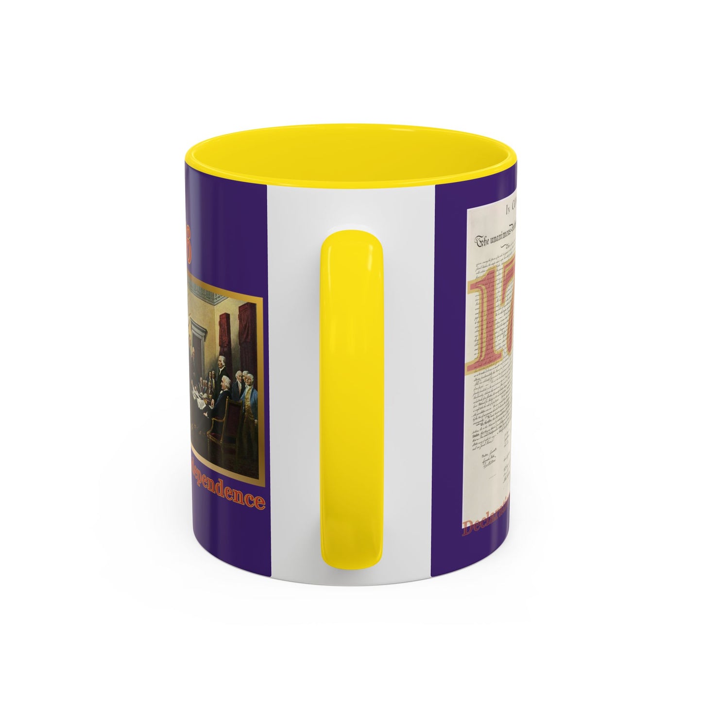 Declaration of Independence Dark Purple Accent Mug by theGreenDragonTavern.shop