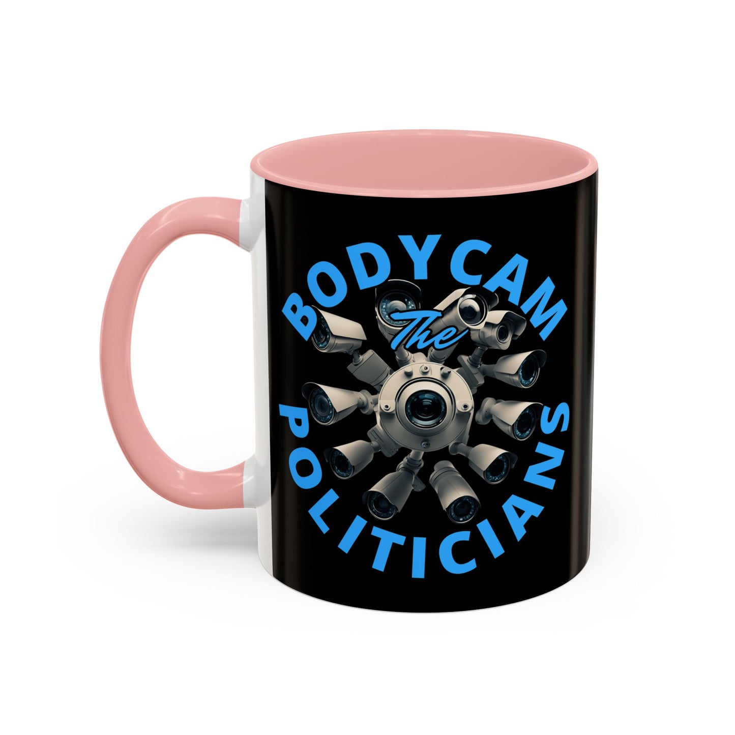 Bodycam the Politicians Cameras Black Accent Mug by theGreenDragonTavern.shop