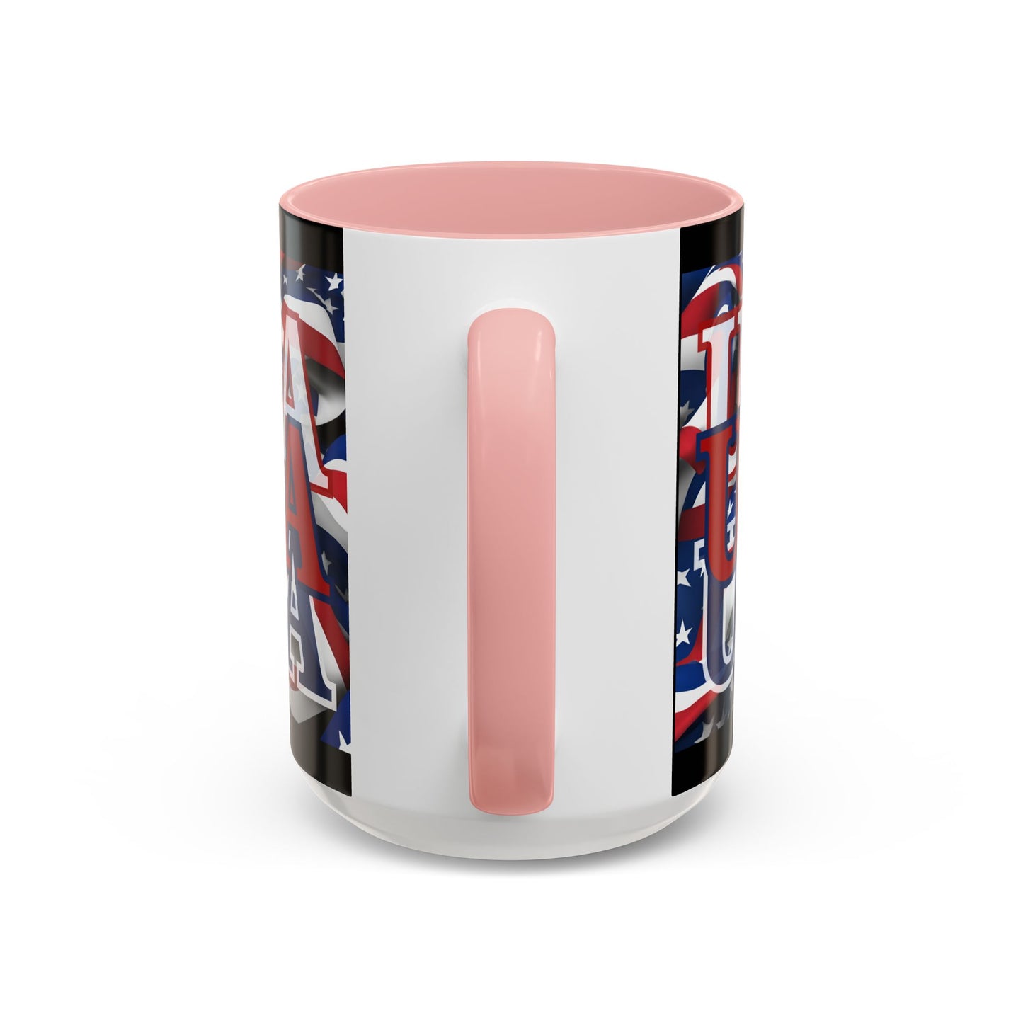 USA Red font Center Patriot Black Accent Mug by theGreenDragonTavern.shop