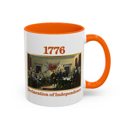 Declaration of Independence White Accent Mug by theGreenDragonTavern.shop
