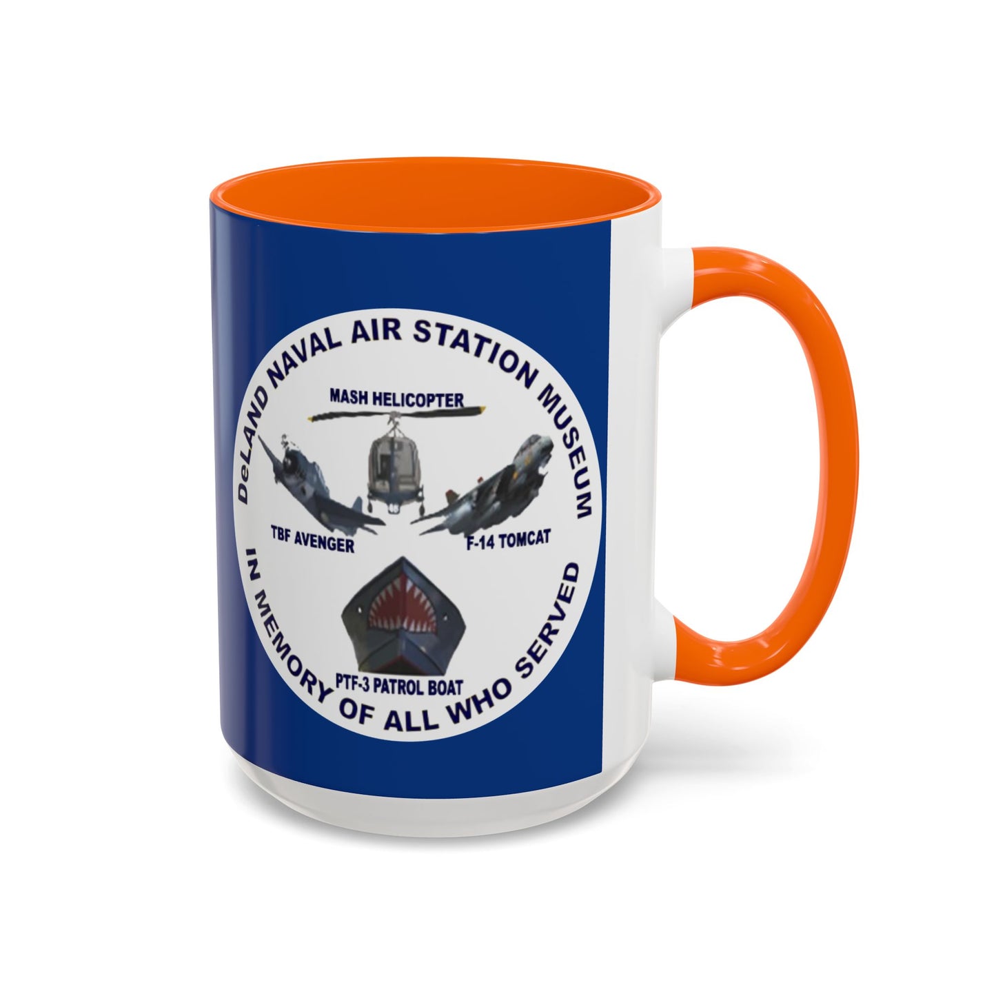 DNASM 2-sided, Founding & Student Art w/WhiteBG Dark Blue Accent Mug by theGreenDragonTavern.shop
