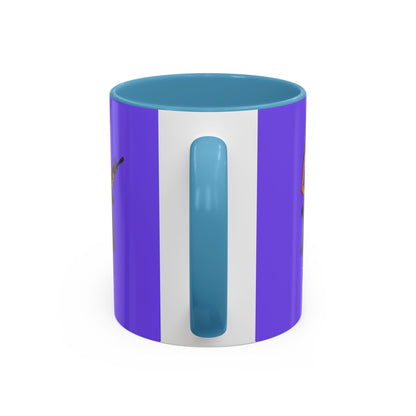 Hula Girl Packin' Heat Light Purple Accent Mug by theGreenDragonTavern.shop