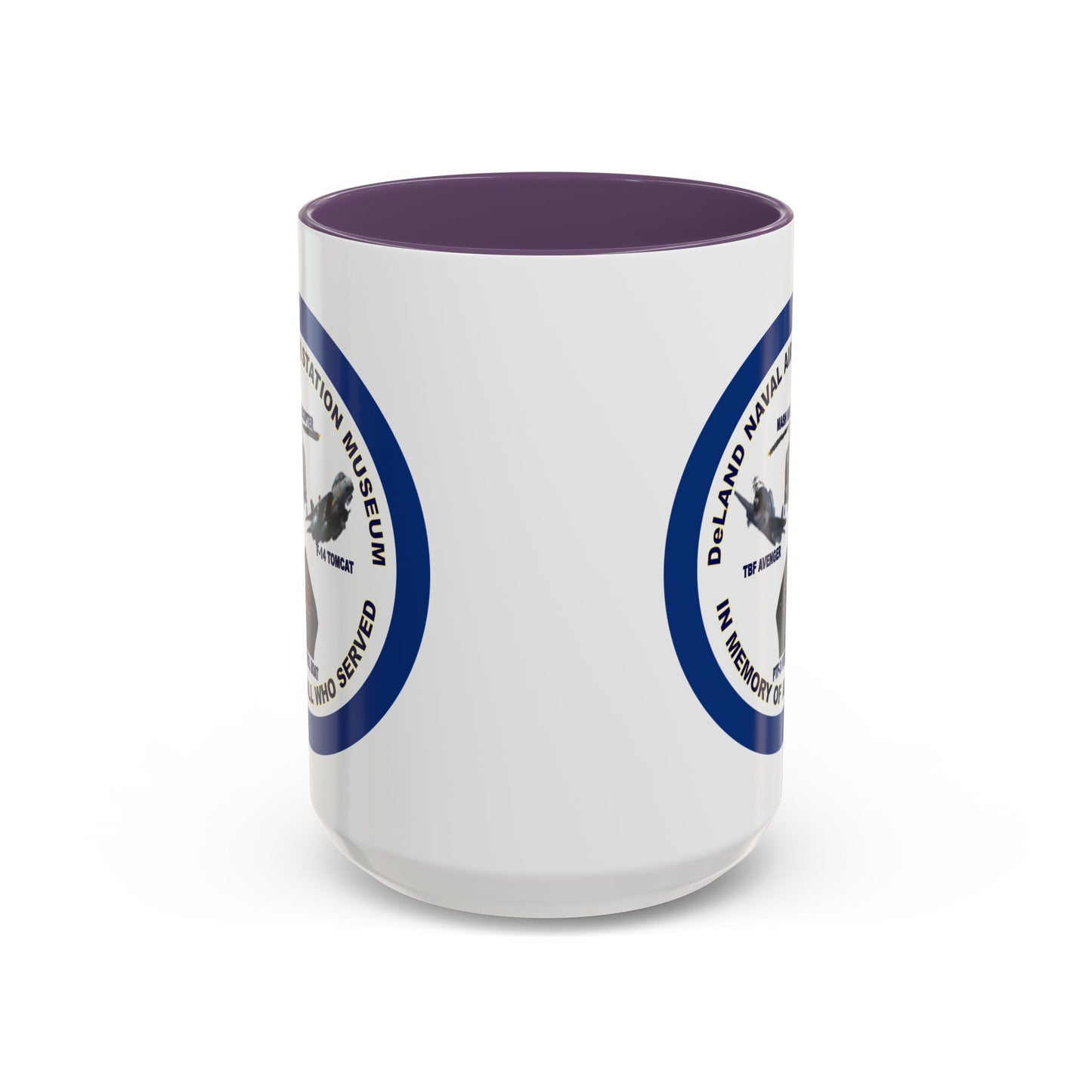DNASM Student Art Navy Frame White Accent Mug by theGreenDragonTavern.shop