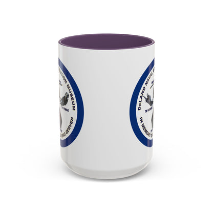 DNASM Student Art Navy Frame White Accent Mug by theGreenDragonTavern.shop
