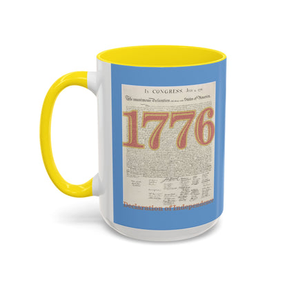 Declaration of Independence Light Blue Accent Mug by theGreenDragonTavern.shop