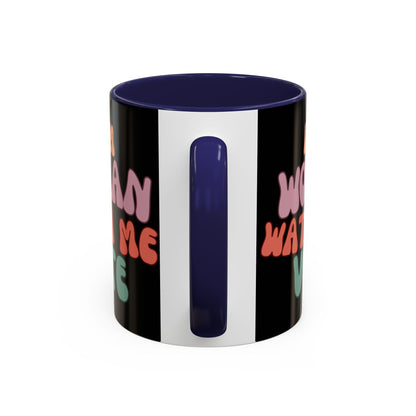 I Am Woman Watch Me Vote Black Accent Mug by theGreenDragonTavern.shop