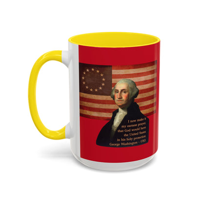 Washington's Earnest Prayer Red Accent Mug by theGreenDragonTavern.shop
