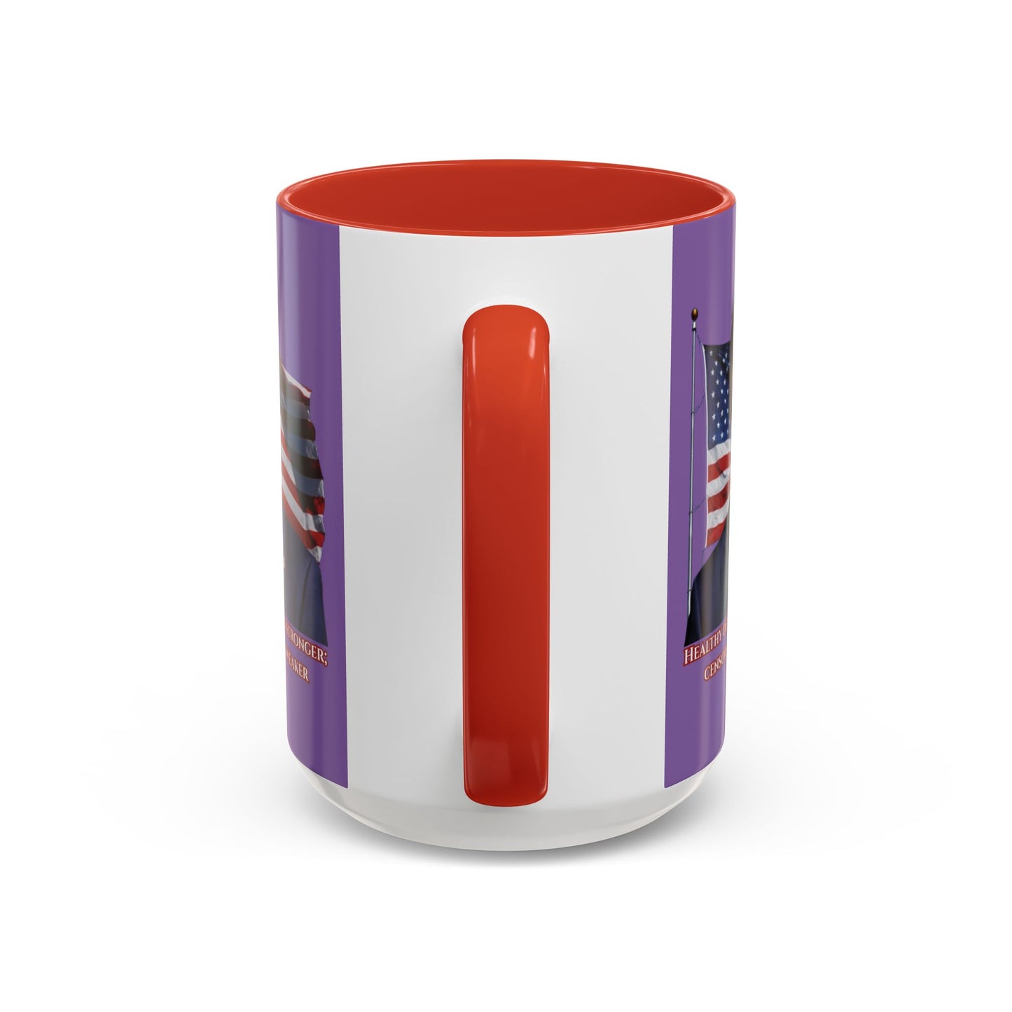 Charlie Kirk, Healthy Debate Light Purple Accent Mug by theGreenDragonTavern.shop