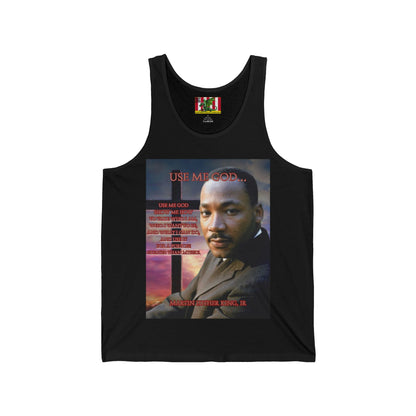 Use Me God, MLK Jr Unisex Jersey Tank Top by theGreenDragonTavern.shop