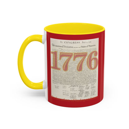 Declaration of Independence Red Accent Mug by theGreenDragonTavern.shop