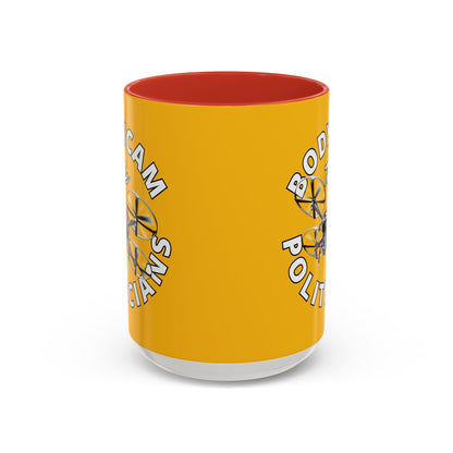 Bodycam the Politicians Drone Yellow Accent Mug by theGreenDragonTavern.shop