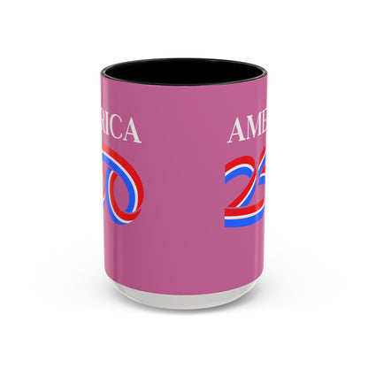 America 250 Pink Accent Mug by theGreenDragonTavern.shop