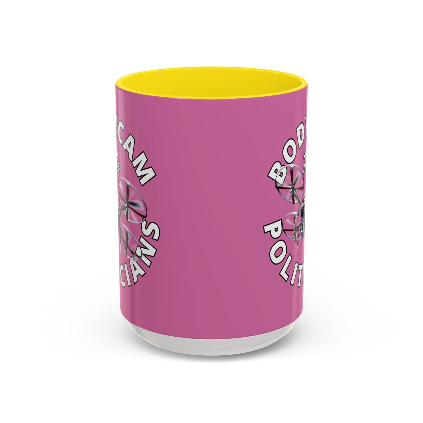 Bodycam the Politicians Drone Pink Accent Mug by theGreenDragonTavern.shop